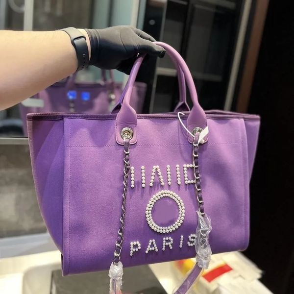 

10a tote bag designer women's bag summer beach c letter shoulder bag office bag classic women's canvas bag with button retro women