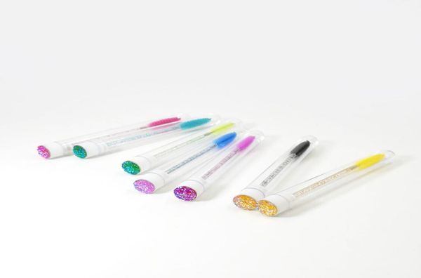 

indivual crystal eyebrow brush separate tube design eyelash brush reusable lash makeup for eyelash extension makeup tools6243606