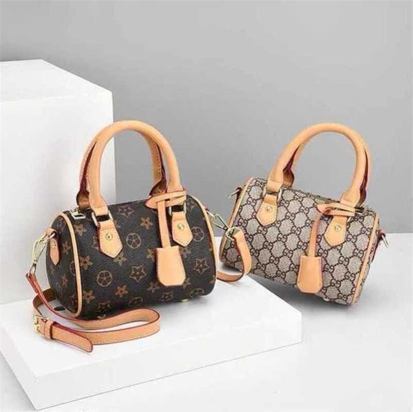 

small female red messenger old flower pillow cylinder shoulder leather