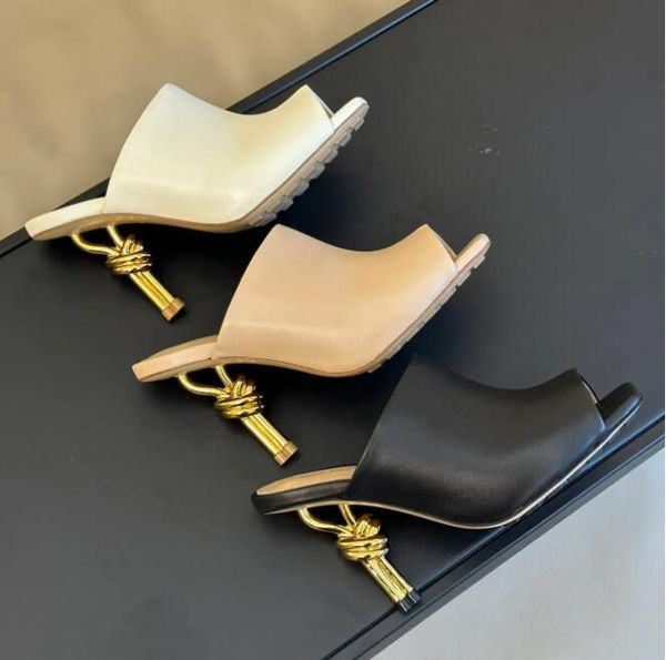 

sandals high heels ladies evening shoes designer sandals women luxury shoes high heels fine heeled slippers sheepskin slippers large size fa, Black