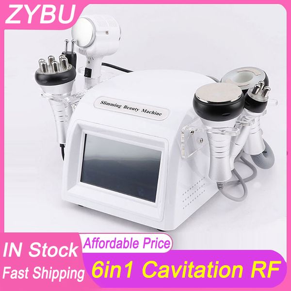 

6 in 1 40k ultrasonic cavitation slimming machine e cold hammer vacuum rf skin tightening body shaping face lifting radio frequency