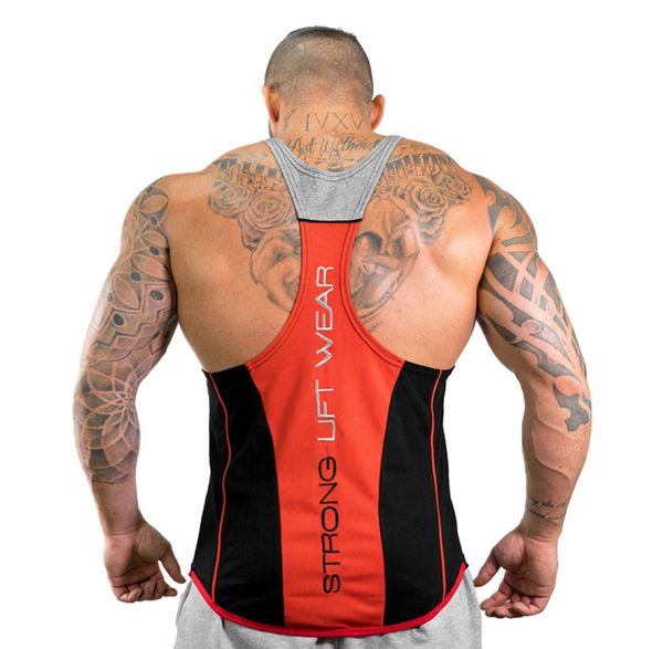 

men bodybuilding tank gyms fitness sleeveless shirt 2019 new male cotton workout fit brand clothing casual singlet vest6328602, White;black