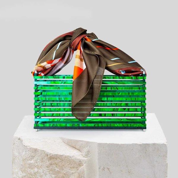 

evening bags vintage woven beach for women summer new handmade scarf hollow out shoulder vacation square clutch purse 230427