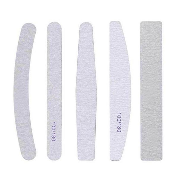 

10pcs 2 way gray color 100180 grit nail file buffer block nail art sanding buffer files for salon manicure uv gel tips washable f7374522