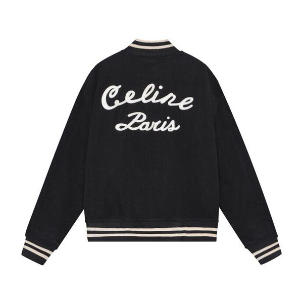 

2023 new men's and women's jacket letter jacquard embroidered baseball uniform student jacket f44s3, Black;brown