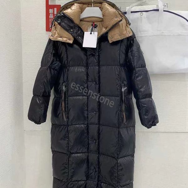 

2 style designer mens women monclairs down jacket zipper women luxurys france mens downs coat fashion brand outerwear coat long monclairs ja, Black