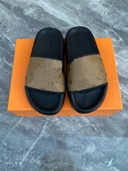 

designer sandals italy slippers paris new rubber slides sandals floral brocade women men slipper flat bottoms flip flops womens fashion 0725, Black