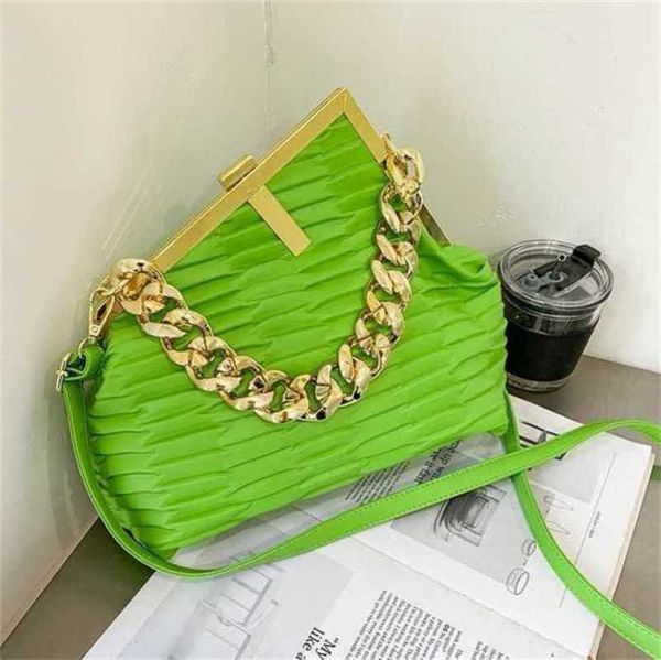 

korean shoulder messenger clip chain strap