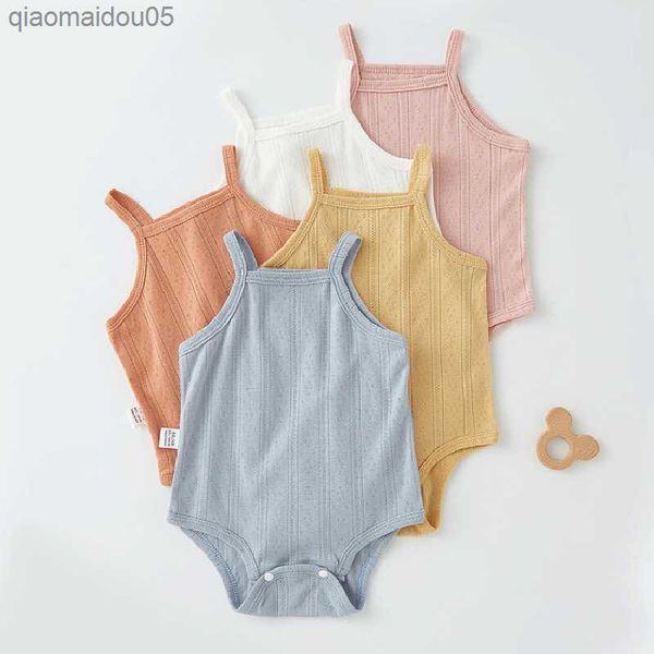 

newborn infant romper baby clothes cute toddler jumpsuits boys girls sleeveless cotton outfits baby onesie babi girl bodysuits l230712, Blue