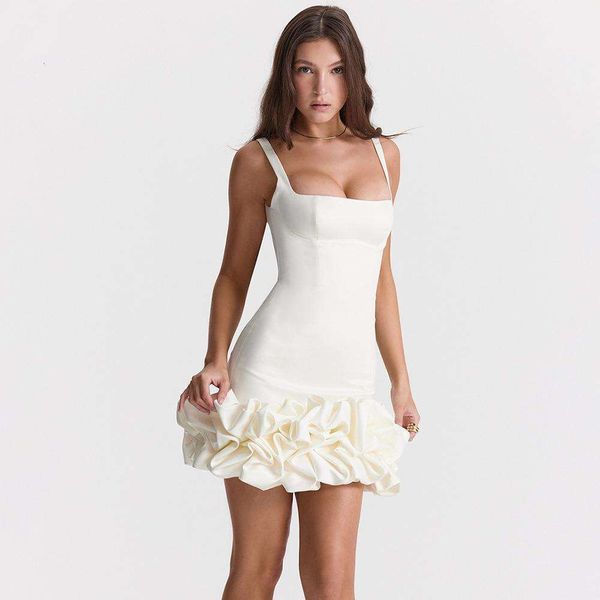 

fashion ins womens black spaghetti strap dress party style girl backless square collar french, Black;gray