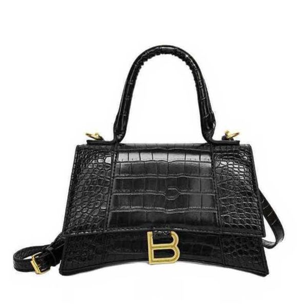 

designer luxury bags shoulder female hourglass crocodile pattern style stick square texture small hand-held