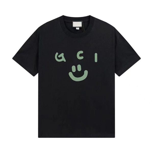

designer famous mens t shirt letter print round neck short sleeve black white fashion men women tees trapstar, White;black