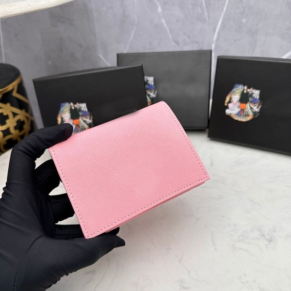 

fashion short purse cow leather purse 5 color gold hardware classic card holder coin purse women's purse 12345box lm203, Red;black