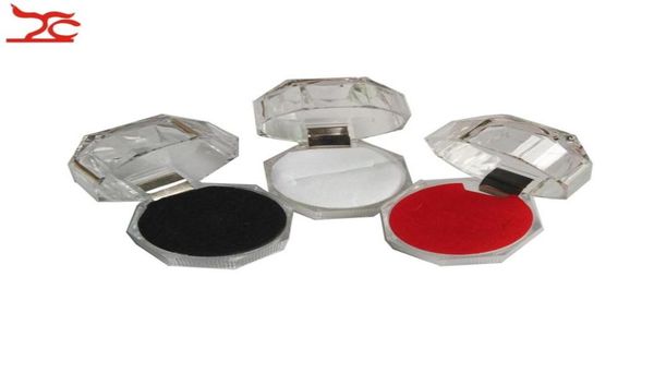 

acrylic delicate fashion jewelry box for ring bracelet pendant beads earrings pins ring holder display box jewelry boxes and packa3629404, Black;white