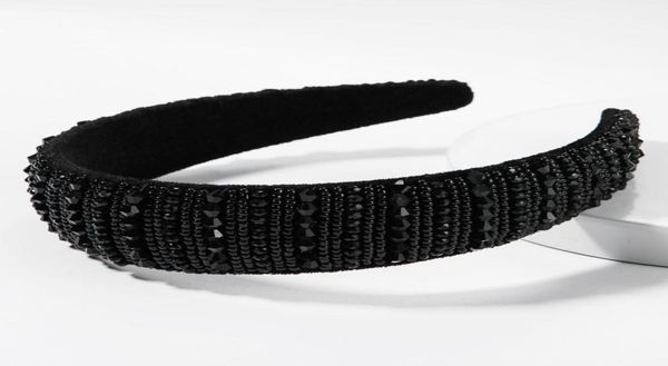 

rhinestone girls black hairbands full diamond headbands for women girls solid color hair hoop women hair accessories8083409, Silver