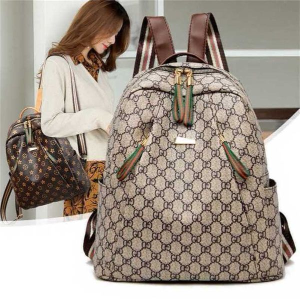 

double shoulder women korean backpack large capacity soft leather travel school