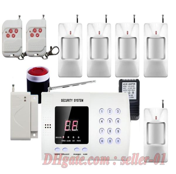 

wireless home office house pir motion infrared detection windowdoor security burglar alarm system auto dialing easy diy 3659946
