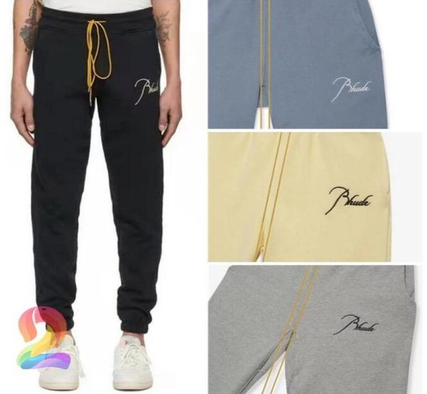 

embroidered trousers vintage drawstring terry sweatpants017027859, Black