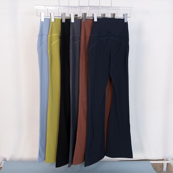 

running street women yoga pants groove flares high waist tight belly sports yoga workout nine minutes pant