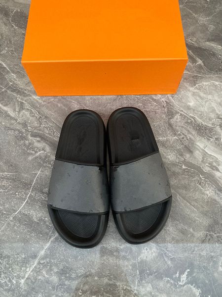 

luxury sandals genuine leather beach slipper designer slides leather classic ladies sandal summer flat shoes fashion 0725, Black