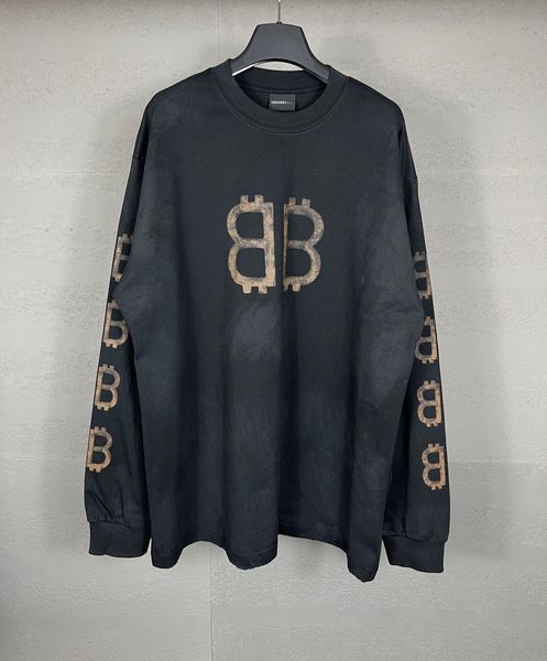 

men's plus size hoodies & sweatshirts in autumn / winter 2024 acquard knitting machine e custom jnlarged detail crew neck cotton 2ryh, Black;brown