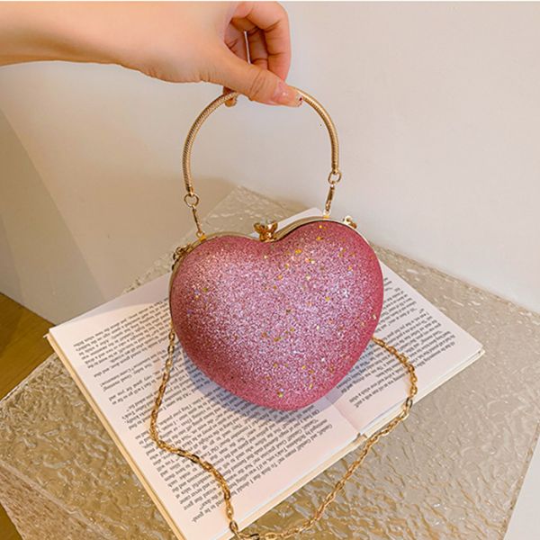 

evening bags xiyuan lady heart shape handbag women dinner clutch purse single long chain crossbody bags for female evening purses 230727