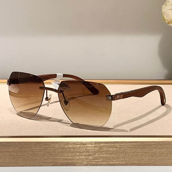 

sunclasses ladies designers brown oval mens glasses ct0288s frameless brown lenses wood legs men luxury casual women sunglasses, White;black