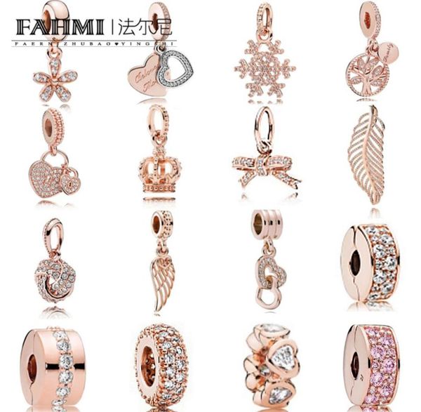 

fahmi 100 925 sterling silver charm rose gold pendant septum bow snowflake crown heart lock temperament exquisite fashion ladies 7347470, Black