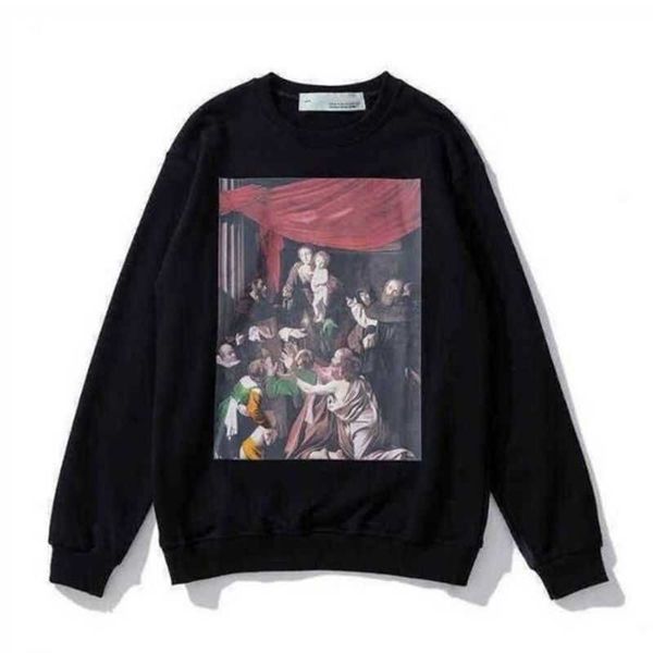 

offfdesigner offs mens hoodie hip hop men streetwear white shirts cotton loose ofs letter hoodys high street pullover sweatshirt clothes721, Black