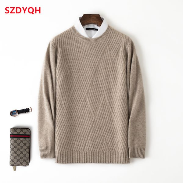 

women's sweaters 2023 autumn winter 100 cashmere sweater classic men's clothes england wind solid color man thicken fashion knitte, White;black