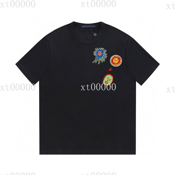 

22ss designer letter printed t shirts tee sweatshirt fashion high street short sleeves summer casual t-shirt breathable men women crew neck, Black;brown