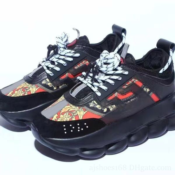 

luxurys designer shoes sneakers for men running shoes mens trainers shoes casual shoes outdoor shoes jewels chain link chain reaction wild f, Black