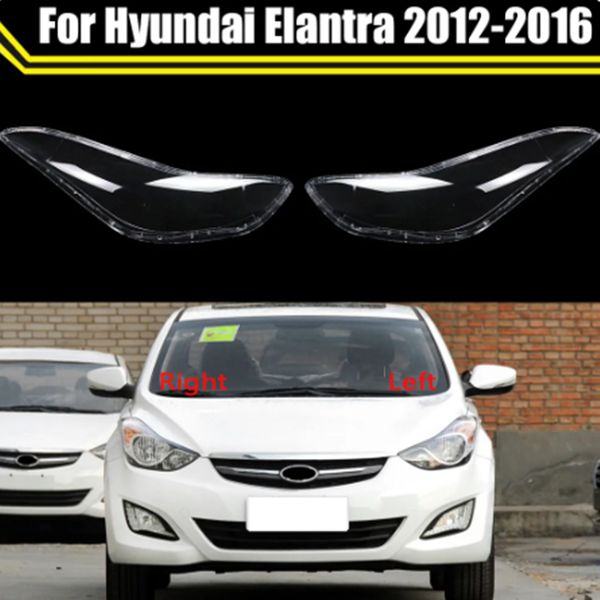

lens glass light lamp caps headlamp shell waterproof mask transparent lampshade headlight cover for hyundai elantra 2012~2016
