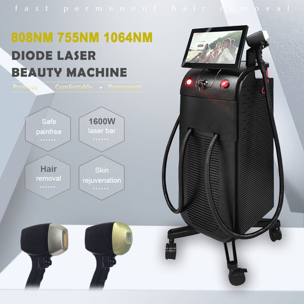 

permanent 808nm diode laser painless face body hair removal ice cooling epilator, Black