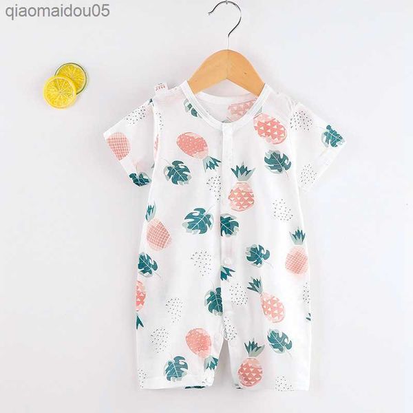 

kids bodysuit summer cute infant girls single breasted o-neck onesie 2022 new born baby girl boys playsuit child clothes l230712, Blue