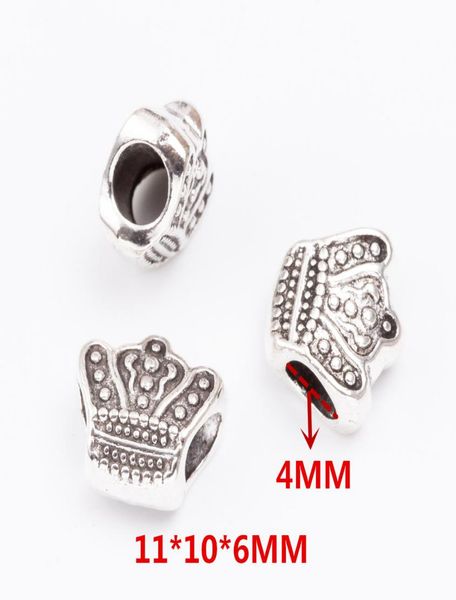 

wholesale zinc alloy europe crown large hole beads for diy jewelry making accessories 69205265517, Bronze;silver