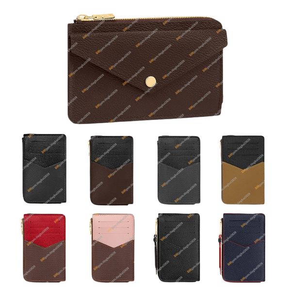 

10a fashion designer luxury recto verso wallet key pouch coin purse credit card holder mirror quality business, Brown;gray