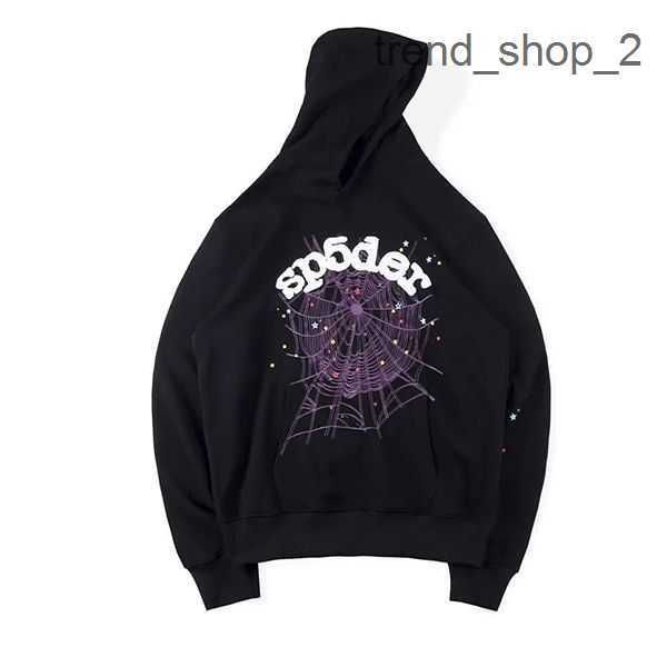 

spider hoodie young thug sp5der 555555 hoodies men and women fashion printing spider web tracksuit designer hoodie multiple colors to choose, Black