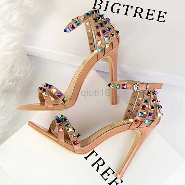 

dress shoes bigtree shoes woman extreme high heels 11cm s gladiator sandals women pumps fetish summer stiletto party shoes ladies, Black