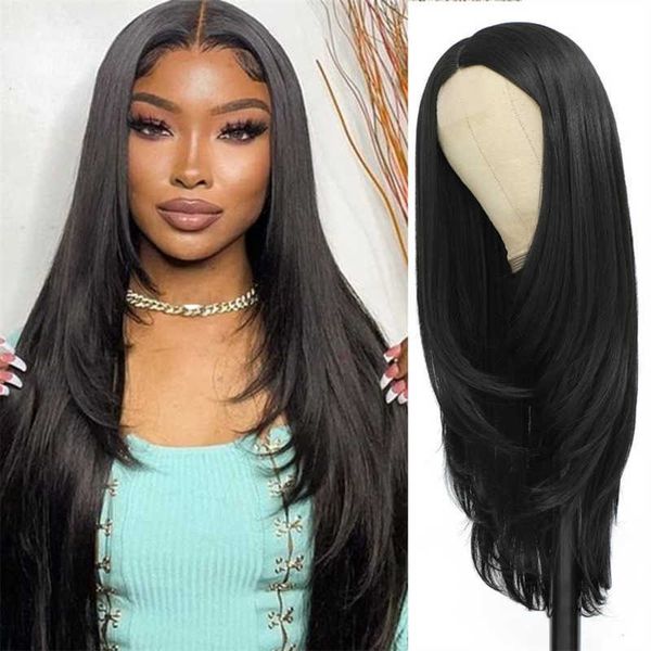 

synthetic wigs layered cut wig straight burgundry 99j wigs for black women 180 density middle part glueless heat resistant cosplay 230227