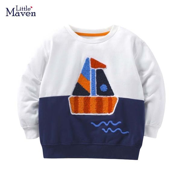 

hoodies sweatshirts little maven baby boys autumn casual clothes cotton sweatshirt with boat fashion for kids 27 year 230728, Black