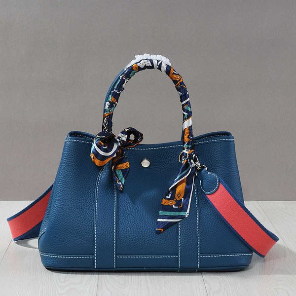 

classic garden party tote bag new cowhide 2023 garden bag on the first floor large capacity portable diagonal women's star fashion vers