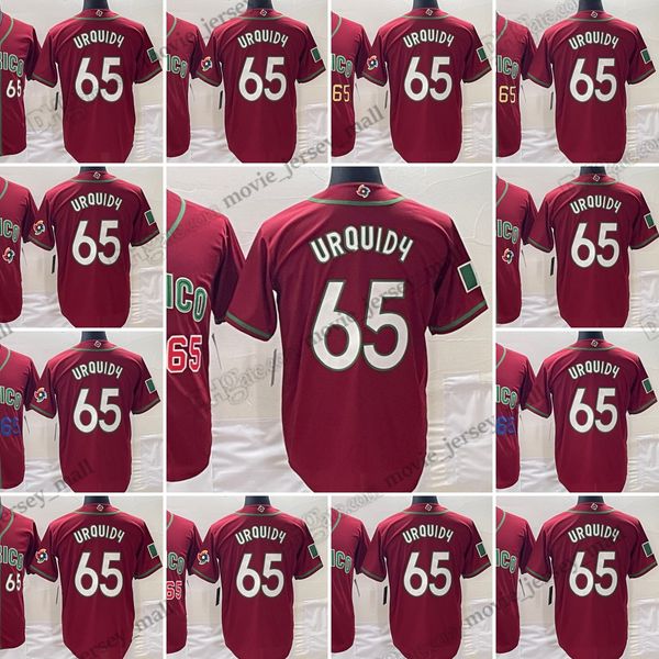 

2023 world cup 65 jose urquidy baseball jerseys all various styles blue black white red stitched jersey men size s-3xl