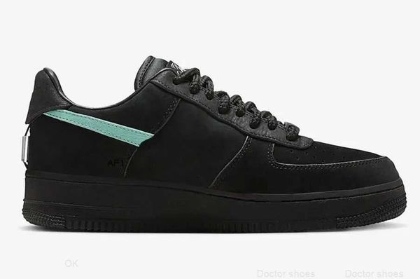 

shoes af 1 low tiffany black blue 1837 fashion sneakers with original box
