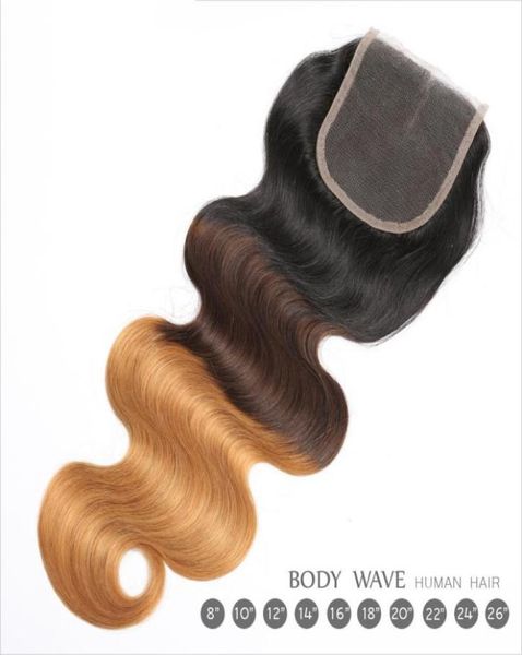

brazilian body wave 100 remy human hair 4x4 lace frontal closure 1b427 820inch hair extensions9178007, Black;brown