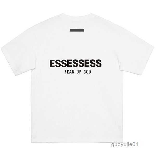 

designer shirts essent t shirt street casual essentail tshirt loose men women summer luxury essen tshirts chest print tees essentiel t-shir, White;black