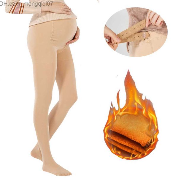 

maternity bottoms winter women's pregnant women's velvet pregnant women's pants with adjustable belly and clothing support em, White