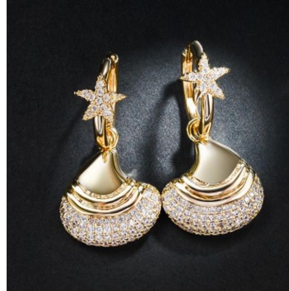 

fashion crystal diamond wedding bride shell lady039s tassels earrings7071695, Silver