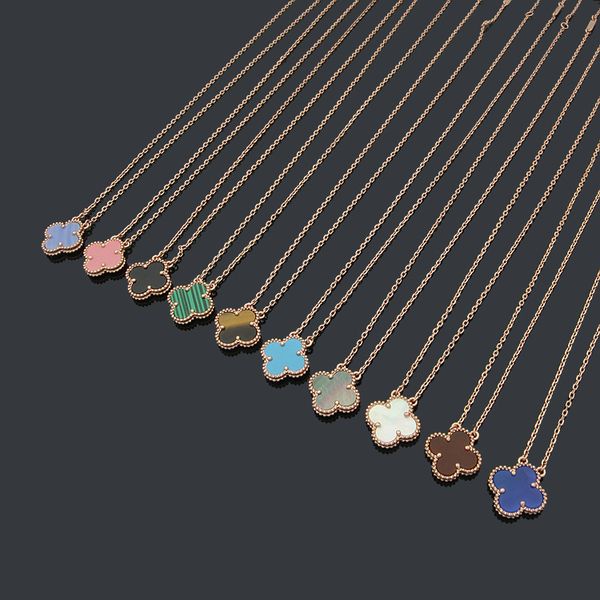 

15mm logo engrave flower shell pendant rose gold choker necklace stainless steel black white red green pink blue purple gray love jewelry wo, Silver