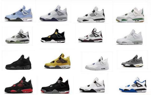 

genuine leather jumpman 4 retro basketball shoes men women black cat 4s basketball sneaker outdoor j4 designer sneakers breathable platform